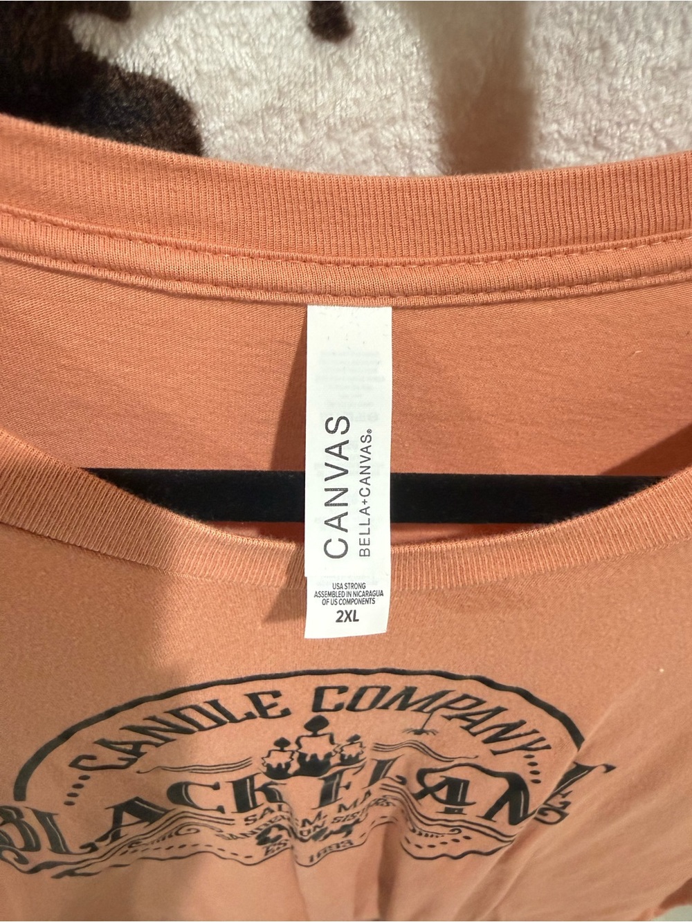 Bella Canvas Coral Peach Short Sleeve Graphic Tee - Picture 2 of 2